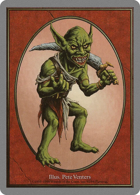 Goblin, carta Magic di tipo Token Creature — Goblin illustrata da Pete Venters