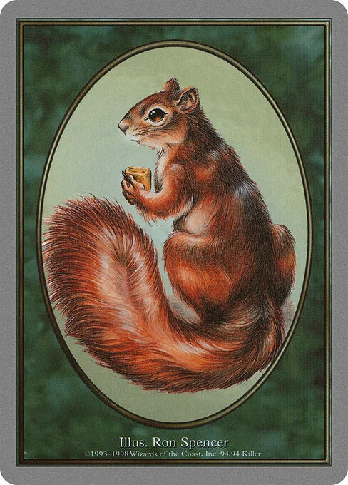 Squirrel, carta Magic di tipo Token Creature — Squirrel illustrata da Ron Spencer