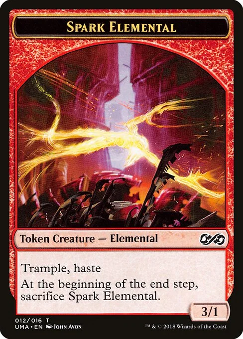 Spark Elemental, carta Magic di tipo Token Creature — Elemental illustrata da John Avon