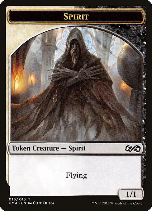 Spirit, carta Magic di tipo Token Creature — Spirit illustrata da Cliff Childs