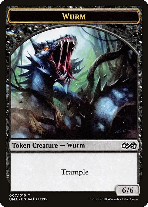Wurm, carta Magic di tipo Token Creature — Wurm illustrata da Daarken