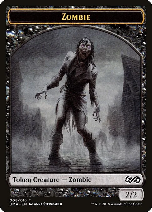 Zombie, carta Magic di tipo Token Creature — Zombie illustrata da Anna Steinbauer