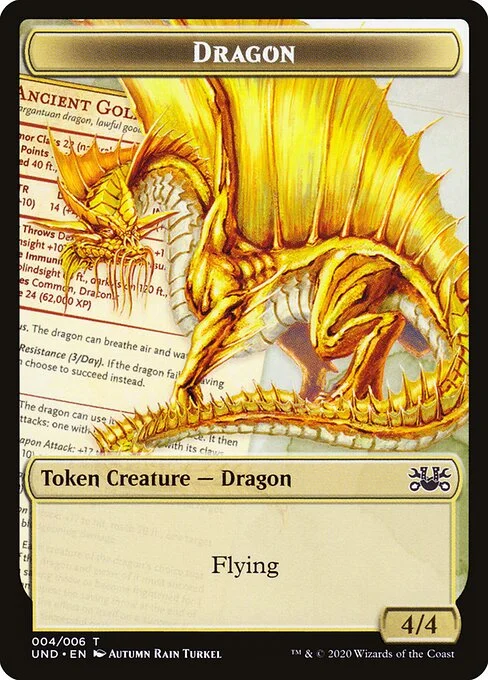 Dragon, carta Magic di tipo Token Creature — Dragon illustrata da Autumn Rain Turkel