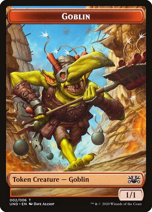 Goblin, carta Magic di tipo Token Creature — Goblin illustrata da Dave Allsop