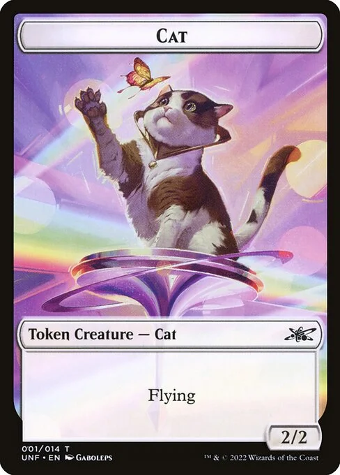 Cat, carta Magic di tipo Token Creature — Cat illustrata da Gaboleps