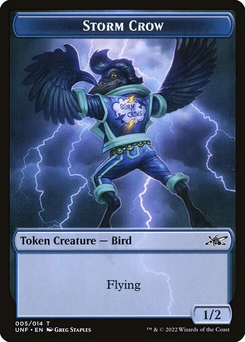 Storm Crow, carta Magic di tipo Token Creature — Bird illustrata da Greg Staples