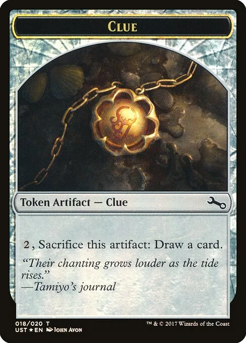 Clue // Clue, carta Magic di tipo Token Artifact — Clue // Token illustrata da John Avon