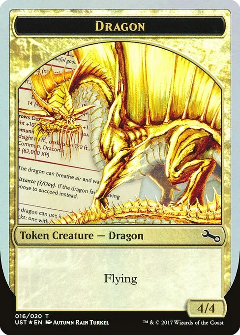 Dragon, carta Magic di tipo Token Creature — Dragon illustrata da Autumn Rain Turkel