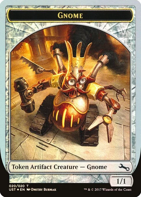 Gnome, carta Magic di tipo Token Artifact Creature — Gnome illustrata da Dmitry Burmak