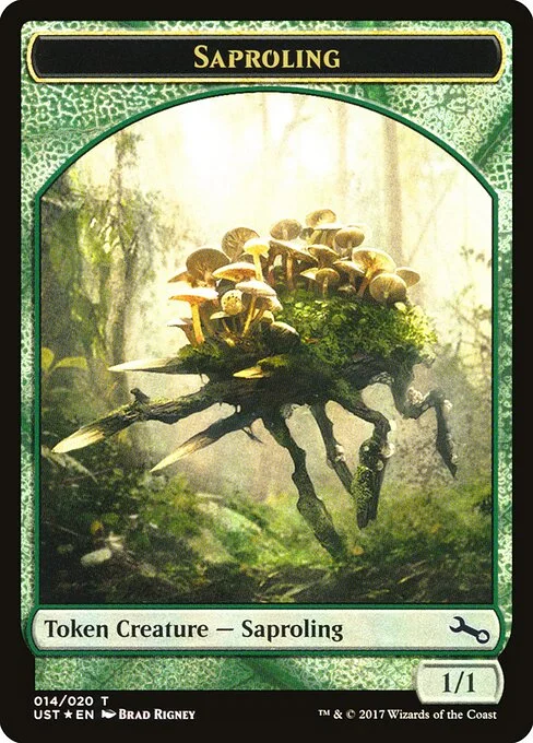Saproling // Saproling, carta Magic di tipo Token Creature — Saproling // Token illustrata da Brad Rigney
