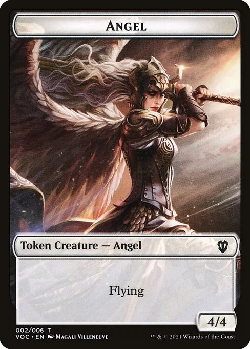 Angel, carta Magic di tipo Token Creature — Angel illustrata da Magali Villeneuve