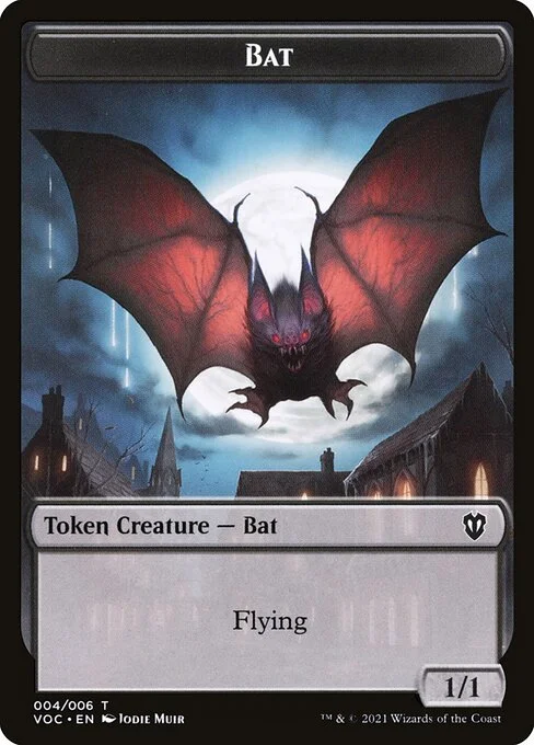 Bat, carta Magic di tipo Token Creature — Bat illustrata da Jodie Muir