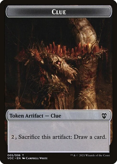 Clue, carta Magic di tipo Token Artifact — Clue illustrata da Campbell White