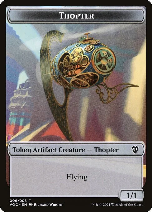 Thopter, carta Magic di tipo Token Artifact Creature — Thopter illustrata da Richard Wright