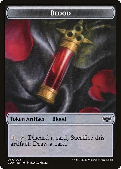 Blood, carta Magic di tipo Token Artifact — Blood illustrata da Miranda Meeks