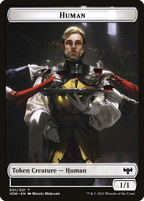 Human, carta Magic di tipo Token Creature — Human illustrata da Miguel Mercado