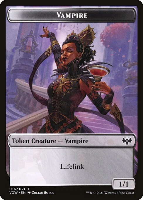 Vampire, carta Magic di tipo Token Creature — Vampire illustrata da Zoltan Boros
