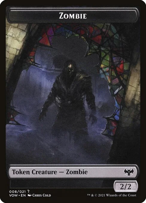 Zombie, carta Magic di tipo Token Creature — Zombie illustrata da Chris Cold