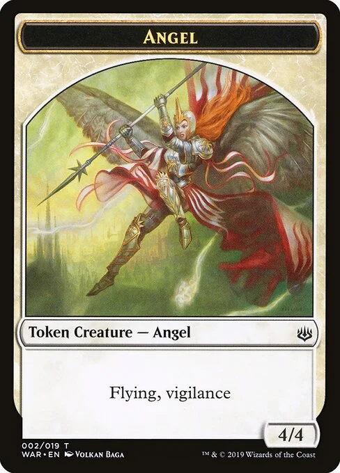Angel, carta Magic di tipo Token Creature — Angel illustrata da Volkan Baǵa