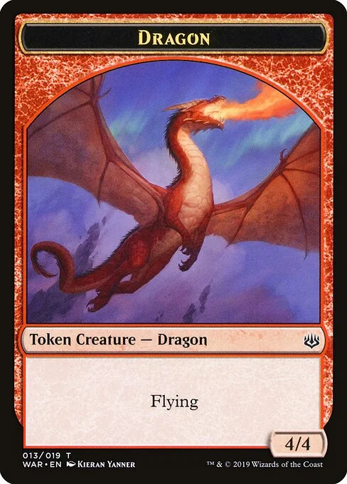 Dragon, carta Magic di tipo Token Creature — Dragon illustrata da Kieran Yanner