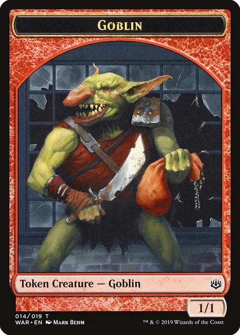 Goblin, carta Magic di tipo Token Creature — Goblin illustrata da Mark Behm