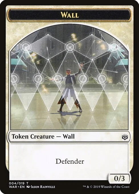 Wall, carta Magic di tipo Token Creature — Wall illustrata da Jason Rainville