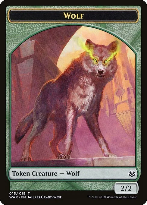 Wolf, carta Magic di tipo Token Creature — Wolf illustrata da Lars Grant-West