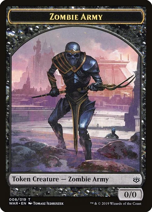 Zombie Army, carta Magic di tipo Token Creature — Zombie Army illustrata da Tomasz Jedruszek