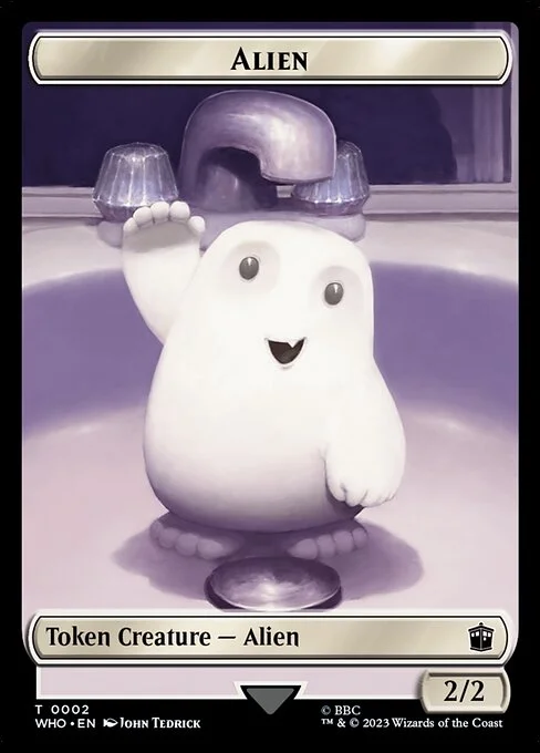 Alien, carta Magic di tipo Token Creature — Alien illustrata da John Tedrick
