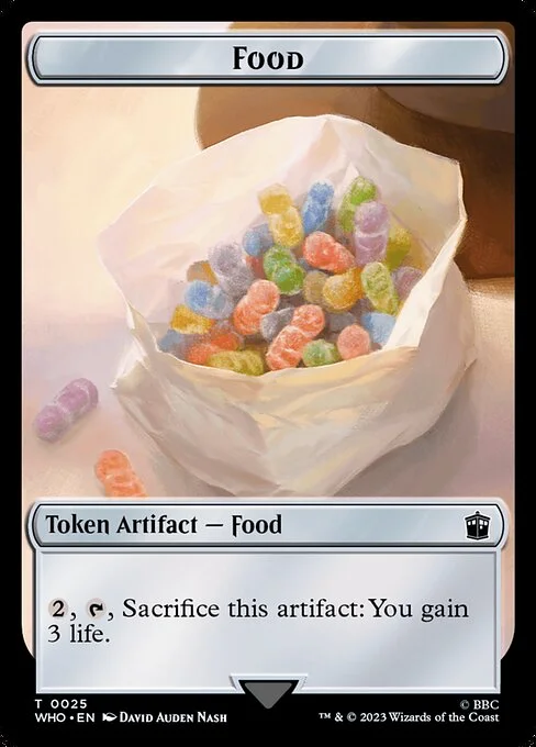 Food, carta Magic di tipo Token Artifact — Food illustrata da David Auden Nash
