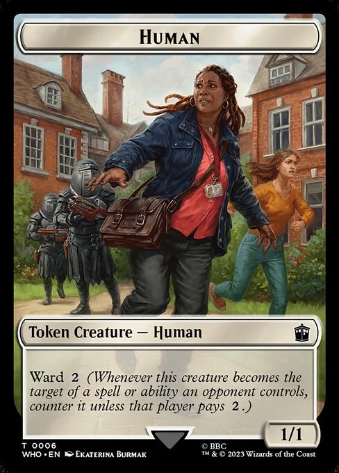 Human, carta Magic di tipo Token Creature — Human illustrata da Ekaterina Burmak