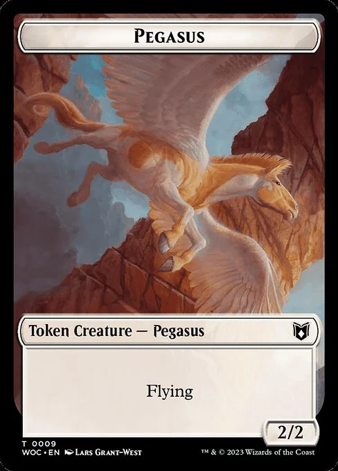 Pegasus, carta Magic di tipo Token Creature — Pegasus illustrata da Lars Grant-West