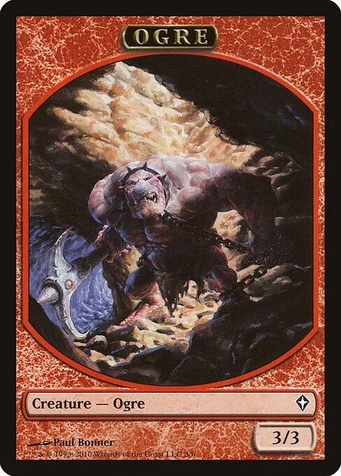 Ogre, carta Magic di tipo Token Creature — Ogre illustrata da Paul Bonner
