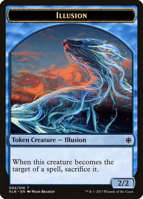 Illusion, carta Magic di tipo Token Creature — Illusion illustrata da Noah Bradley