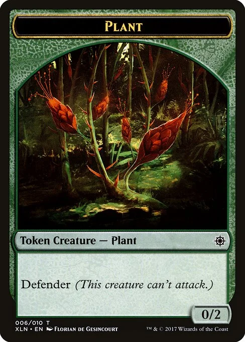 Plant, carta Magic di tipo Token Creature — Plant illustrata da Florian de Gesincourt
