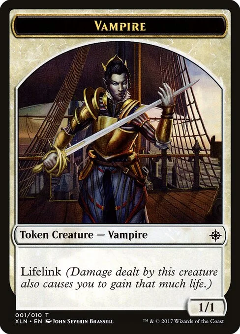 Vampire, carta Magic di tipo Token Creature — Vampire illustrata da John Severin Brassell