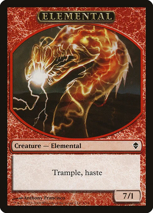 Elemental, carta Magic di tipo Token Creature — Elemental illustrata da Anthony Francisco