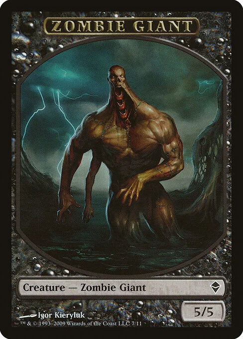 Zombie Giant, carta Magic di tipo Token Creature — Zombie Giant illustrata da Igor Kieryluk