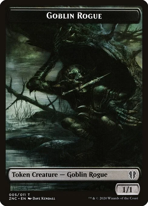 Goblin Rogue, carta Magic di tipo Token Creature — Goblin Rogue illustrata da Dave Kendall