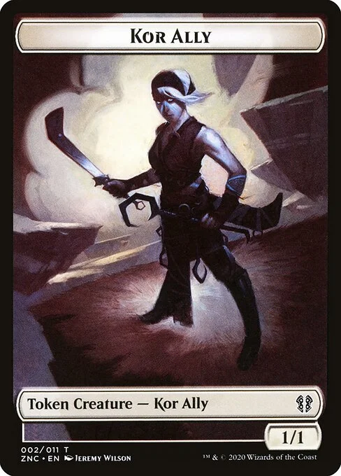Kor Ally, carta Magic di tipo Token Creature — Kor Ally illustrata da Jeremy Wilson