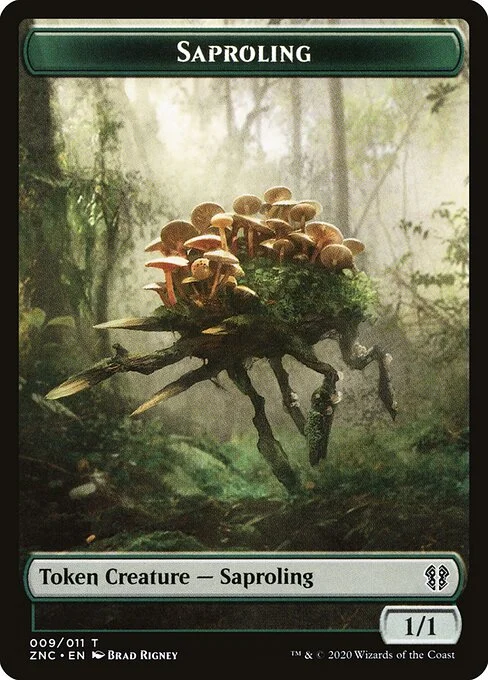 Saproling, carta Magic di tipo Token Creature — Saproling illustrata da Brad Rigney