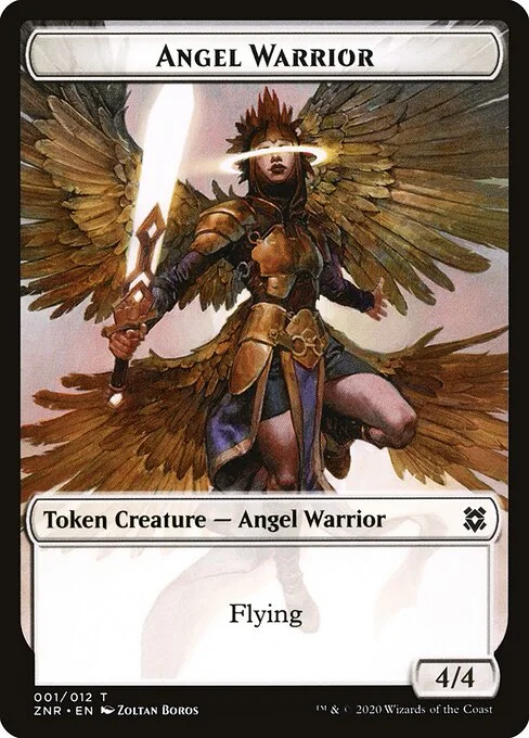 Angel Warrior, carta Magic di tipo Token Creature — Angel Warrior illustrata da Zoltan Boros