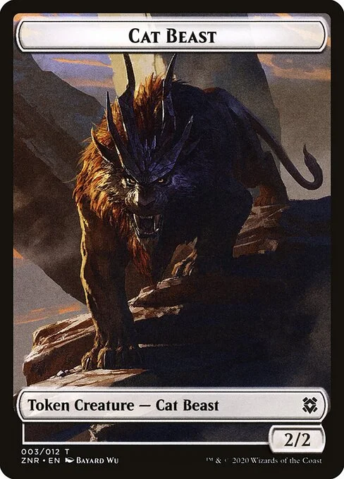 Cat Beast, carta Magic di tipo Token Creature — Cat Beast illustrata da Bayard Wu