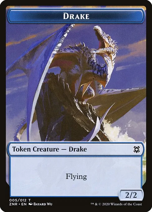 Drake, carta Magic di tipo Token Creature — Drake illustrata da Bayard Wu