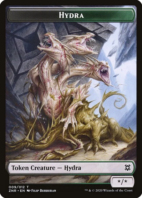 Hydra, carta Magic di tipo Token Creature — Hydra illustrata da Filip Burburan