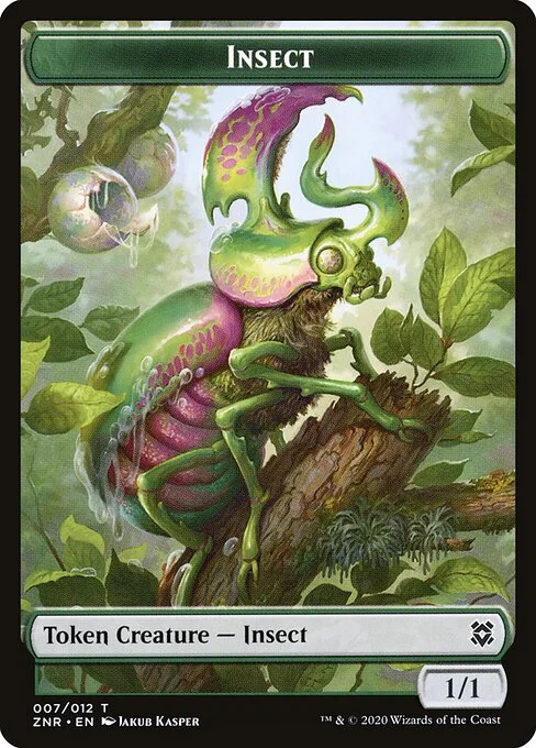 Insect, carta Magic di tipo Token Creature — Insect illustrata da Jakub Kasper
