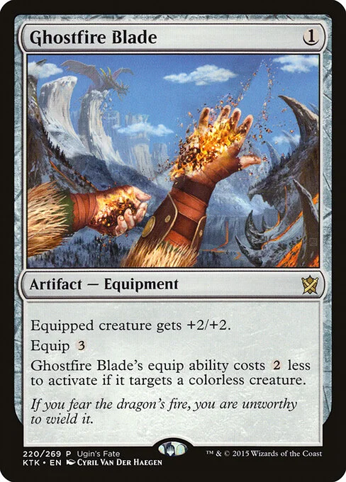 Ghostfire Blade, carta Magic di tipo Artifact — Equipment illustrata da Cyril Van Der Haegen