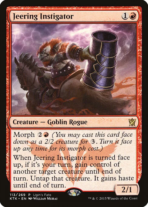 Jeering Instigator, carta Magic di tipo Creature — Goblin Rogue illustrata da Willian Murai