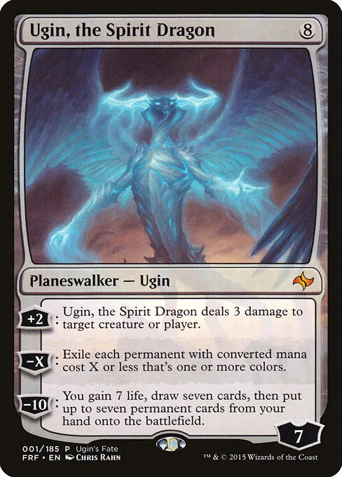 Ugin, the Spirit Dragon, carta Magic di tipo Legendary Planeswalker — Ugin illustrata da Chris Rahn
