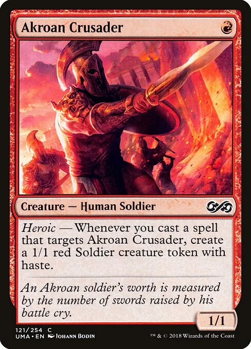 Akroan Crusader, carta Magic di tipo Creature — Human Soldier illustrata da Johann Bodin
